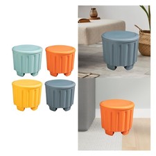 Ottoman de Rangement Tabouret Siège Repose-pieds Coffre avec Couvercle