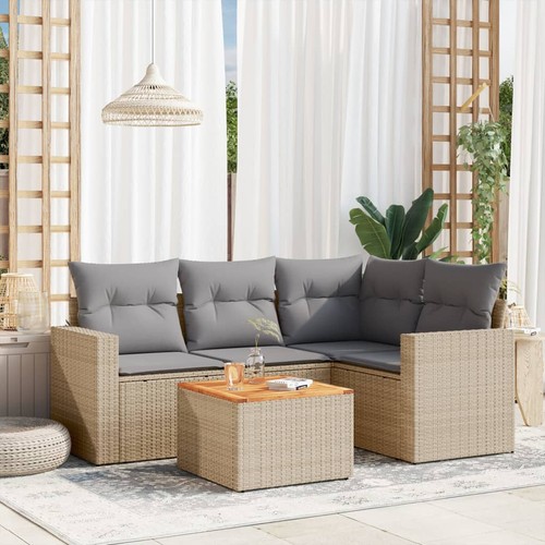 Salon jardin avec coussins - jardin,