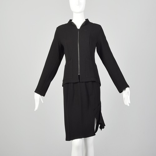 Babette black skirt set - black,