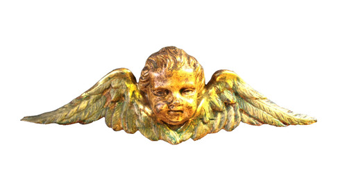 Ancienne sculpture ange en - ancienne,