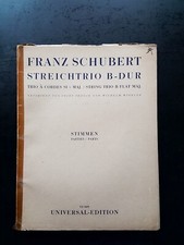 PARTITION - SCHUBERT - TRIO A CORDES en si b maj violon, alto et violoncelle