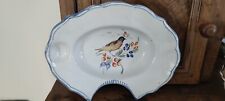 Plat à barbe faïence polychrome Nevers 18 siècle/antique french/collection