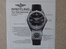11/88 PUB MONTRE BREITLING WATCHES UTC 24-HOUR AEROSPACE CHRONOGRAPH ORIGINAL AD