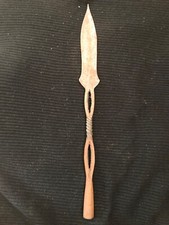 RARE ANCIENNE LANCE SAGAIE EN FER - ART PREMIER AFRICAIN