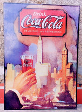 Plaque tôle fine COCA - COLA - Pour déco -