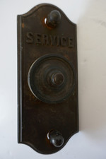 Ancienne sonnette de porte Service bronze serrure cle maison chateau manoir