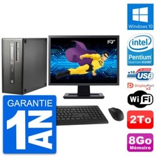 PC Tour HP EliteDesk 800 G1 Ecran 19" G3220 RAM 8Go Disque 2To Windows 10 Wifi