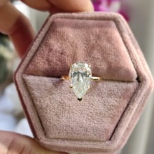 Bague solitaire diamant blanc