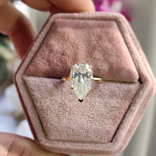Bague solitaire diamant - , blanc