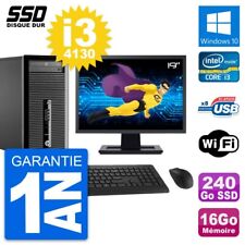 PC Tour HP 400 G1 Ecran 19" Intel i3-4130 RAM 16Go SSD 240Go Windows 10 Wifi