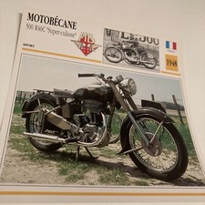 Motobécane 500 R46C super culasse 1948 carte moto de collection Atlas France