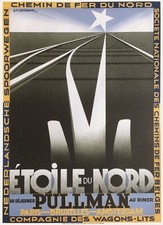 A.M. CASSANDRE - ETOILE DU NORD affiche en lithographie 1980s