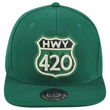 Modes Hwy Autoroute 420 Weed Cannabis Vert Nouveauté Plat Bill Casquette Chapeau