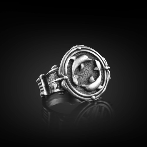 Bague chevalière homme - , en