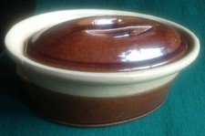 Ancienne Terrine avec son Couvercle en Terre Cuite, Poterie Culinaire 22cmx15x9