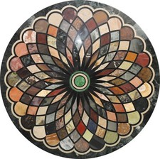42 " Blanc Rond Marbre Table