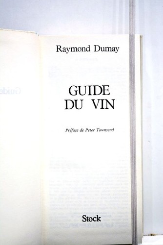 Livre anciendumay guide vin - du,