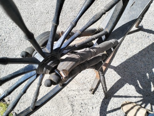 Rouet bois avec - rouet, pédalier