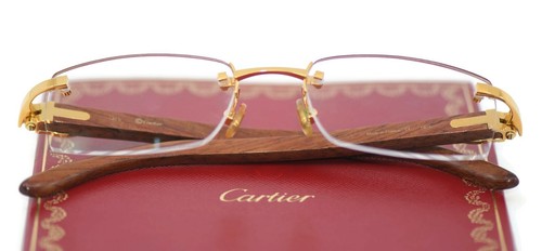 Cartier wood eyeglasses 140b - wood,
