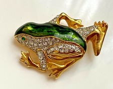 Broche grenouille émail - broche,