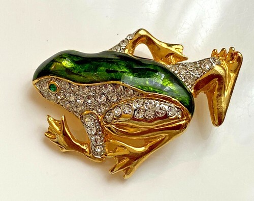 Broche grenouille émail - grenouille,