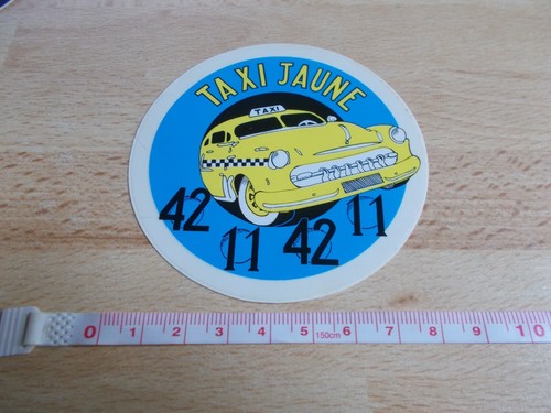 Autocollant taxi jaune - taxi,