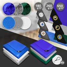 Bâche de couverture impermeable de jardin 180/260/650 g/m² bleu/gris/blanc/vert