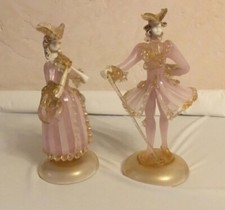 Ercole Barovier Et toso 2 figurines couples Murano «