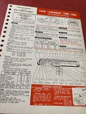 Fiche technique automobile Ford Granada 2300 2600 GXL Auto édition de 1974 RTA