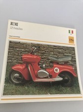 Rumi 125 Formichino 1954 carte moto de collection Atlas Italie