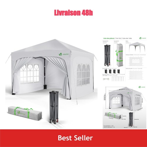Tonnelle jardin 3x3m vounot - de,