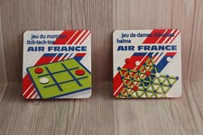 Objet publicitaire Air France : 2 Jeux : dames chinoises (HALMA) et le Morpion