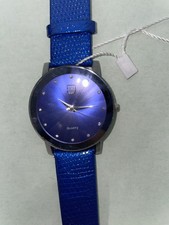 Montre-bracelet à quartz à bracelet Bleu en cuir pour hommes XINEW 29