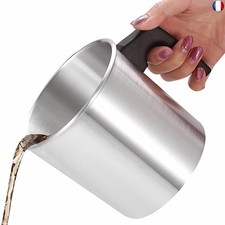 LATRAT Pot à Bougie en Métal pour Faire Fondre la Cire - 1,2 L Pot de Cire P
