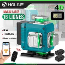 Niveau Laser 4D 16 Lignes Automatique 360° Télécommande Peut être fixé au mur