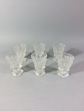6 verres à liqueur Verre Cristal moulé CHARLES X  XIXe BACCARAT LE CREUSOT
