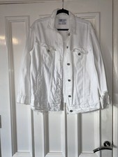 Veste en jean blanc vieilli