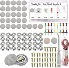 Punaise Ciel de Toit Voiture Gris 70Pcs - Kit Reparation Ciel de Toit Voiture