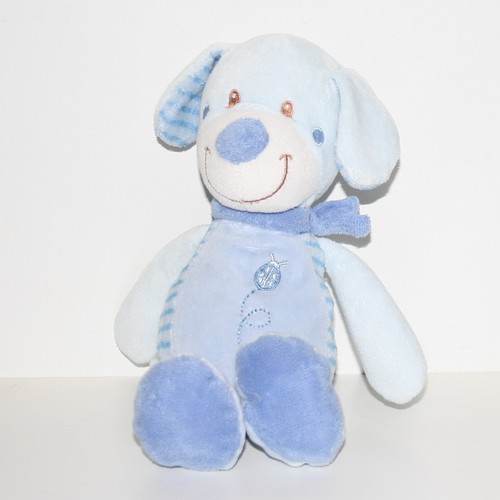 Doudou chien nicotoy bleu - doudou,