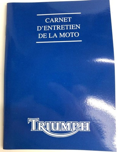 Carnet entretien triumph - carnet,
