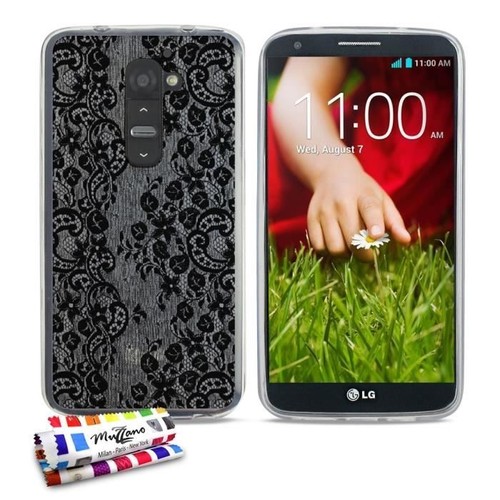 Coque dentelle noire - lg,