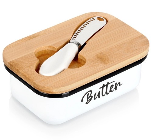Beurrier avec couvercle - , en