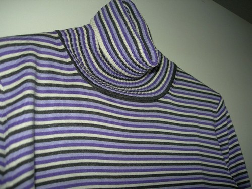 Pull col roulé rayures neuf