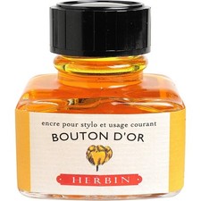 [13053T] Herbin Encre traditionnelle à stylo en flacon "D" 30ml Jaune bouton ...