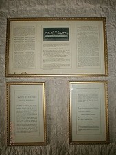 ANCIEN CANON D'AUTEL/MESSE/TRYPTIQUE/EGLISE/CADRE LXVI/DEBUT XXé/20x32)x2+54x32