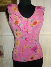 Top débardeur polyamide rose