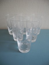 6 verres orangeade cristal