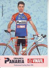 CYCLISME carte cycliste PANZERI NICOLA équipe CERAMICA PANARIA 1996
