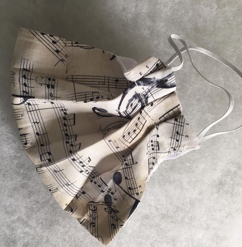 Masque visage notes - de, musique