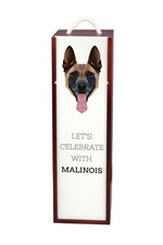 Malinois Berger Belge Boîte À Vin Géométrique Art-Chien